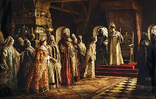 The Bride-Show of Tsar Alexis of Russia (1886) by Konstantin Makovsky
