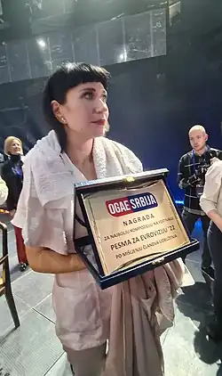 Konstrakta following her Pesma za Evroviziju '22 win