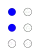 ⠃ (braille pattern dots-12)
