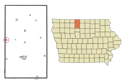 Location of Fenton, Iowa