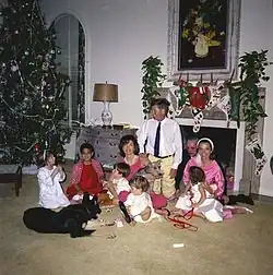 A photograph from 1962 depicting Anthony Radziwill in the company of John F. Kennedy and his family