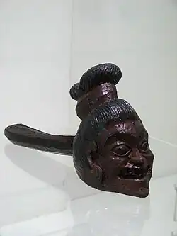 Lacquerware in the shape of a man's head, Western Han (202&nbsp;BC&nbsp;– 9&nbsp;AD), Yunnan Provincial Museum, Kunming