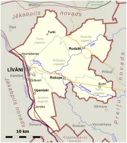 Location of Līvāni Municipality