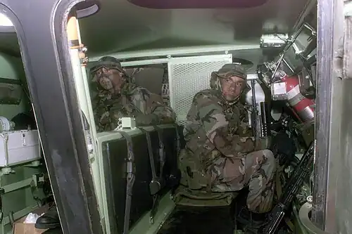 The LAV-25's rear passenger compartment