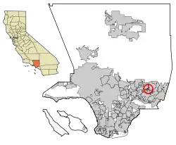 Location of Citrus in Los Angeles County, California.