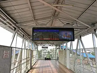 LED Display board in the foot over-bridge