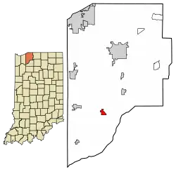Location in LaPorte County, Indiana