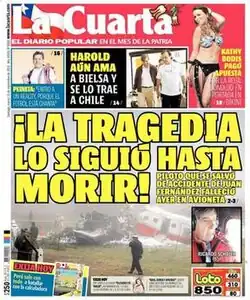Front page of La Cuarta's 10 September 2013 edition.