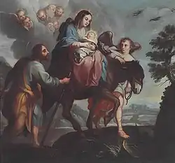 Image 27La huida a Egipto (The Flight into Egypt). Miguel Cabrera, around 1700. (from Culture of Mexico)