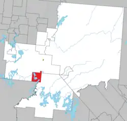 Location within La Vallée-de-l'Or RCM
