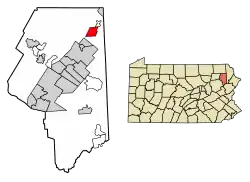 Location of Carbondale in Lackawanna County, Pennsylvania