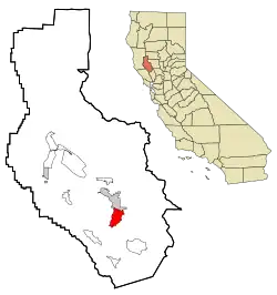 Location within Lake County and the state of California