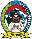 Former emblem of Toba Samosir Regency. The regency was renamed into Toba Regency as of 2020 which affects the use of the former Emblem.[45]