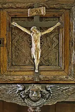 Detail in the sacristy paneling