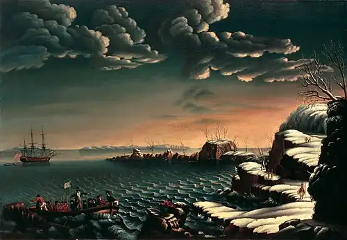 Landing of the Pilgrims by Michele Felice Cornè, between c. 1805 and c. 1807
