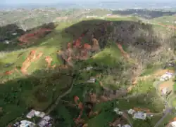 Landslides caused by Hurricane Maria in Corozal