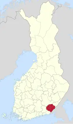 Location of Lappeenranta sub-region