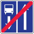 End of road with a contraflow bus lane