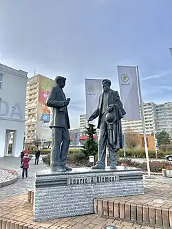 Statue of Laurin & Klement at the Škoda Museum