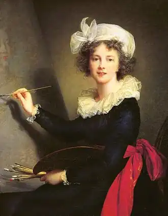 Self-portrait, painting Marie Antoinette, 1790, Uffizi.