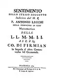 Sentimento sullo stesso soggetto in sequela d'altra controversia sul Cremonese, 1764