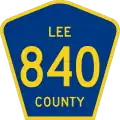 County Road 840 marker