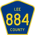 State Road 884 and County Road 884 marker