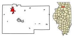 Location of Dixon in Lee County, Illinois