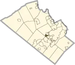 Location of Cetronia in Lehigh County, Pennsylvania
