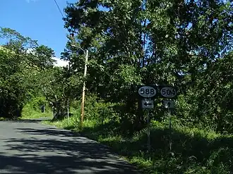 PR-504 north at PR-588 intersection