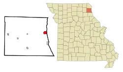 Location of Canton, Missouri