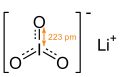 Skeletal formula of lithium iodate with I—O bond length