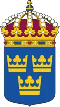The lesser coat of arms of Sweden