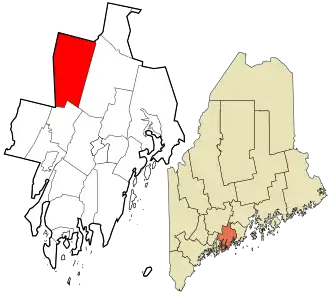 Location in Lincoln County and the state of Maine