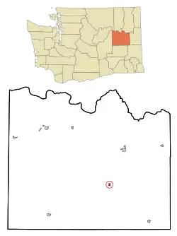 Location of Harrington, Washington