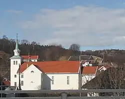 Side view of the church
