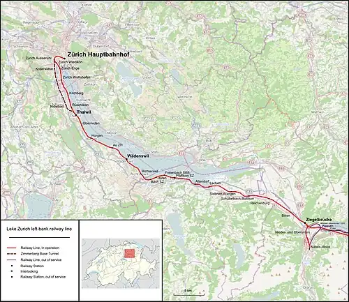 Linksufrige Zürichseebahn en