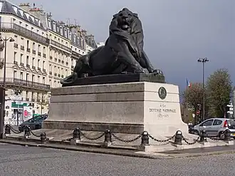 Bronze reduction of the sculpture in Place Denfert-Rochereau, Paris.