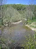 The Little Cacapon River viewed from Little Cacapon-Levels Road (County Route 3/3) near Creekvale
