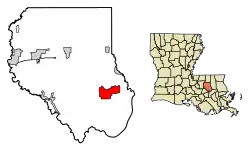 Location of Killian in Livingston Parish, Louisiana.