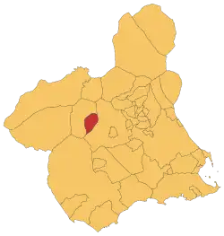 Location in Murcia