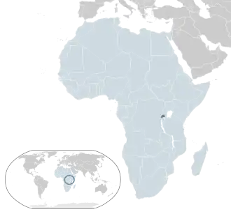 Location of&nbsp;Rwanda&nbsp;(dark blue) in Africa&nbsp;(light blue)