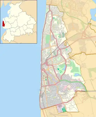 Starr Gate is located in Blackpool