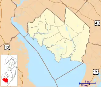 Millville's First Bank Building is located in Cumberland County, New Jersey