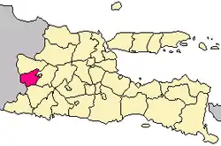 Location within East Java