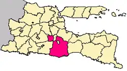 Location within East Java