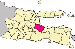 Locator kabupaten pasuruan Regency