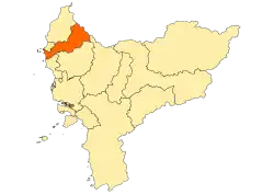 Location within West Kalimantan