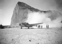 A Lockheed Hudson of No. 233 Squadron RAF leaves its dispersal at Gibraltar for a reconnaissance sortie, in August 1942.