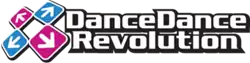 Four stylized arrows and the text "Dance Dance Revolution".